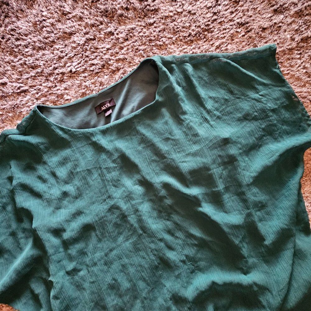Women's Alyx Green Blouse Banded Bottom Built in Tank Size 2X - Picture 6 of 8